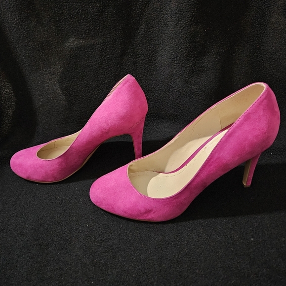 Marc Fischer Suede Fuchsia Pumps-Size 10 - Picture 3 of 7